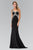 Elizabeth K - GL1358 V-Neck Beaded Evening Gown Prom Dresses S / Royal Blue