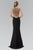 Elizabeth K - GL1358 V-Neck Beaded Evening Gown Prom Dresses S / Royal Blue