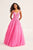 Ellie Wilde EW120014 - Applique Tulle A-Line Prom Dress Prom Dresses 00 / Peony