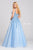 Ellie Wilde EW120014 - Applique Tulle A-Line Prom Dress Prom Dresses