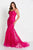 Ellie Wilde EW122032 - Embroidered Lace Prom Gown Prom Dresses 0 / Fuchsia