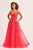 Ellie Wilde EW34036 - Lace Ornate Corset Prom Dress Prom Dresses 00 / Strawberry