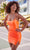 Ellie Wilde EW34620 - Draped Satin Homecoming Dress Special Occasion Dress 00 / Neon Orange