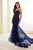 Ellie Wilde EW35010 - Embellished Lace Trumpet Prom Dress Prom Dresses 00 / Navy