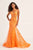 Ellie Wilde EW35010 - Embellished Lace Trumpet Prom Dress Prom Dresses 00 / Orange