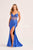 Ellie Wilde EW35027 - Corset Illusion Beaded Evening Dress Evening Dresses 14 / Navy Blue