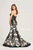 Ellie Wilde EW35036 -Embellished Strapless Mermaid Prom Gown Prom Dresses 8 / Black/White