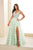 Ellie Wilde EW35059 - V-Neck A-Line Evening Dress Evening Dresses 00 / Mint