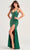 Ellie Wilde EW35061 - Fitted Rhinestone Embellished Prom Gown Prom Dresses 00 / Emerald