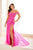 Ellie Wilde EW35082 - Off-Shoulder Floral Evening Dress Prom Dresses 00 / Hot Pink