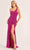 Ellie Wilde EW35096 - Asymmetrical Sheath Evening Dress Prom Dresses 00 / Magenta