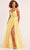 Ellie Wilde EW35101 - Off-Shoulder Floral Evening Dress Evening Dresses 00 / Light Yellow