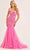 Ellie Wilde EW35102 - Lace Applique Off-Shoulder Prom Gown Prom Dresses 00 / Hot Pink