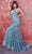 Ellie Wilde EW35104 - Sequin Floral Evening Dress Evening Dresses 00 / Sea Glass