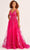 Ellie Wilde EW35105 - Open Back Fitted Evening Dress Evening Dresses 00 / Magenta