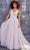 Ellie Wilde EW35113 - Lace Applique Sleeveless Prom Gown Prom Dresses 00 / Ivory/Petal