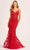 Ellie Wilde EW35115 - Sweep Train Sheath Evening Dress Evening Dresses 00 / Ruby