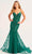 Ellie Wilde EW35221 - Floral Beaded Evening Dress Evening Dresses 00 / Emerald