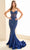 Ellie Wilde EW36001 - See-Through Corset Sweetheart Prom Dress Prom Dresses 00 / Navy Blue