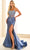 Ellie Wilde EW36002 - Beaded Illusion Corset Prom Gown Prom Dresses 00 / Slate