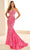 Ellie Wilde EW36003 - Floral Sequin Lace Mermaid Prom Dress Prom Dresses 00 / Hot Pink