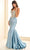 Ellie Wilde EW36004 - Beaded Lace Appliqued Sweetheart Prom Dress Prom Dresses 00 / Misty Blue/Silver