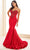 Ellie Wilde EW36004 - Beaded Lace Appliqued Sweetheart Prom Dress Prom Dresses 00 / Red