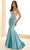 Ellie Wilde EW36004 - Beaded Lace Appliqued Sweetheart Prom Dress Prom Dresses 00 / Sea Glass/Silver