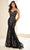 Ellie Wilde EW36006 - Sequin Appliqued Illusion Cutout Prom Gown Prom Dresses 00 / Black