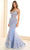 Ellie Wilde EW36006 - Sequin Appliqued Illusion Cutout Prom Gown Prom Dresses 00 / Periwinkle