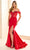 Ellie Wilde EW36007 - Cap Sleeve See-Through Corset Prom Gown Prom Dresses 00 / Red