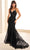 Ellie Wilde EW36008 - Plunging Neckline Trumpet Prom Dress Prom Dresses 00 / Black