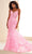 Ellie Wilde EW36008 - Plunging Neckline Trumpet Prom Dress Prom Dresses 00 / Candy Pink