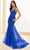 Ellie Wilde EW36008 - Plunging Neckline Trumpet Prom Dress Prom Dresses 00 / Royal Blue