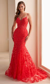 Ellie Wilde EW36008 - Plunging Neckline Trumpet Prom Dress Prom Dresses15