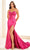 Ellie Wilde EW36009 - Beaded Ornate Tie Back Prom Gown Prom Dresses 00 / Magenta