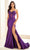 Ellie Wilde EW36009 - Illusion Side Cutout Sweetheart Prom Dress Prom Dresses 00 / Dk Purple