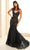 Ellie Wilde EW36011 - Foliage Lace Trumpet Prom Dress Prom Dresses 00 / Blk/Nude