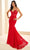 Ellie Wilde EW36011 - Foliage Lace Trumpet Prom Dress Prom Dresses 00 / Red