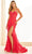 Ellie Wilde EW36016 - See-Through Skirt Appliqued Prom Dress Prom Dresses 00 / Strawberry