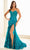 Ellie Wilde EW36016 - See-Through Skirt Appliqued Prom Dress Prom Dresses 00 / Teal