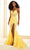 Ellie Wilde EW36016 - See-Through Skirt Appliqued Prom Dress Prom Dresses 00 / Yellow