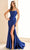 Ellie Wilde EW36021 - Scoop Neck Prom Gown Prom Dresses 00 / Navy Blue