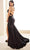 Ellie Wilde EW36022 - Dual Straps High Slit Prom Gown Prom Dresses 00 / Black