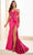 Ellie Wilde EW36023 - Pleated Bodice Trumpet Prom Gown Prom Dresses 00 / Magenta