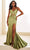 Ellie Wilde EW36023 - Pleated Bodice Trumpet Prom Gown Prom Dresses 00 / Matcha