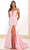 Ellie Wilde EW36024 - Illusion Side Cutout Mermaid Prom Gown Prom Dresses 00 / Sakura Pink