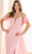 Ellie Wilde EW36027 - V-Neck Allover Beaded Prom Gown with Cape Prom Dresses