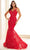 Ellie Wilde EW36034 - Floral Sequin Strappy Back Prom Gown Prom Dresses 00 / Red