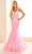 Ellie Wilde EW36038 - Sequined Godets Mermaid Prom Gown Prom Dresses 00 / Flamingo Pink